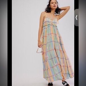 Free People Multicolor Striped Maxi Dress